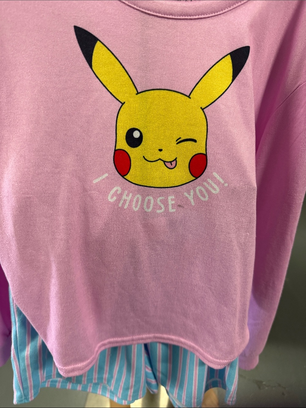 Pokemon Pink and Yellow Pikachu Pajama Top